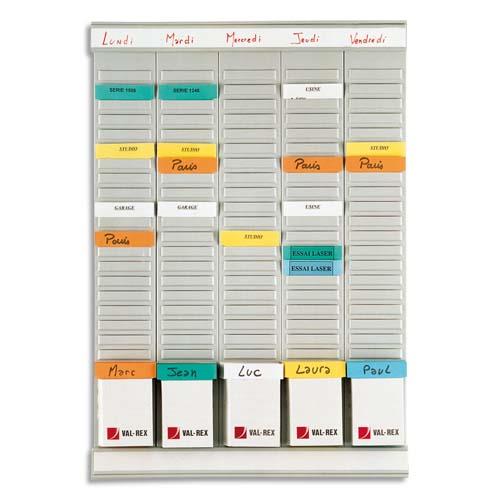 Planning 5 colonnes Val-Rex Weekly Planner - 5 bandes de 24 fentes indice 2