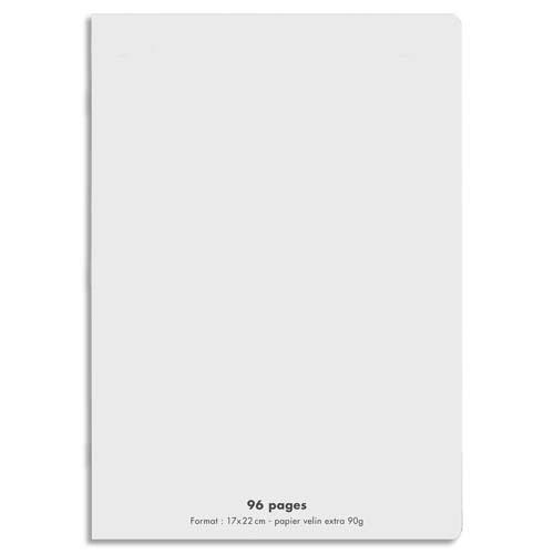 Cahier co - piqu - couverture polypro - 96 pages - 24x32 cm - grands carreaux - gris