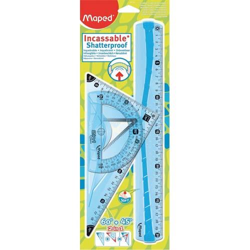 Kit de traage gometrie 4 pices en platique incassable