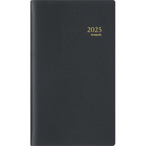 Agenda  semainier Brepols Interplan - Format 9 x 16 cm - Spirales - Noir