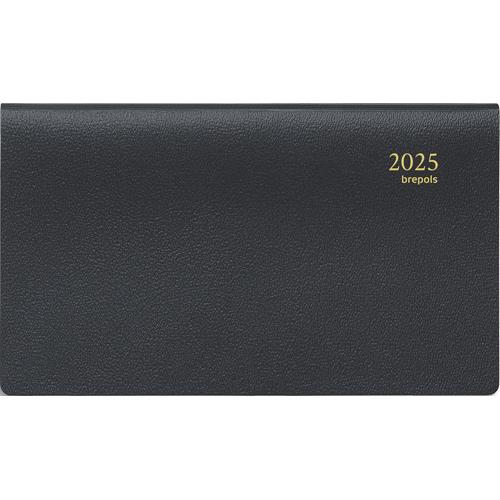 Agenda  semainier Brepols Accent - format 9 x 16 cm � l'italienne - noir