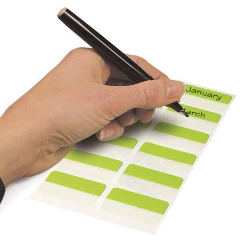 Index double face assortis polyester rsistant - Sachet de 24