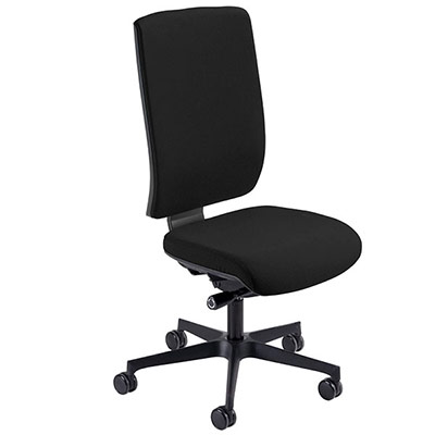 Si�ge Coach m�canisme synchrone - haut dossier - assise ergonomique - rev�tement tissu Xtreme plus noir - pi�tement 5 branches nylon noir