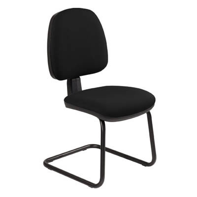 Sige visiteur pitement luge noir - assise et dossier standard tissu Bali noir