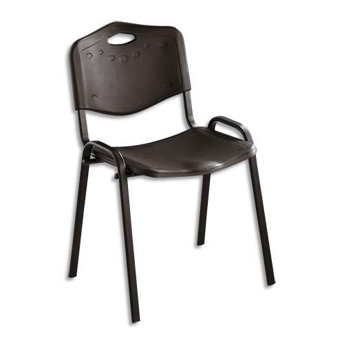 Chaise collectivit 4 pieds Iso Plast - polypropylne noir