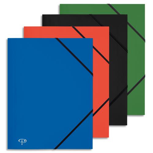 Chemise 3 rabats et lastique 1er prix - polypropylne 4/10e - 24 x 32 cm - coloris assortis