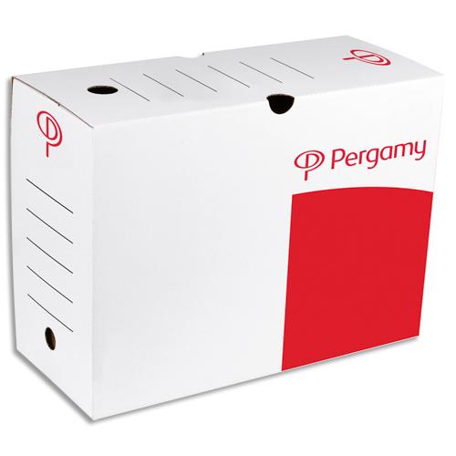 Bote  archives 1er prix - dos de 15 cm - en carton ondul - kraft blanc
