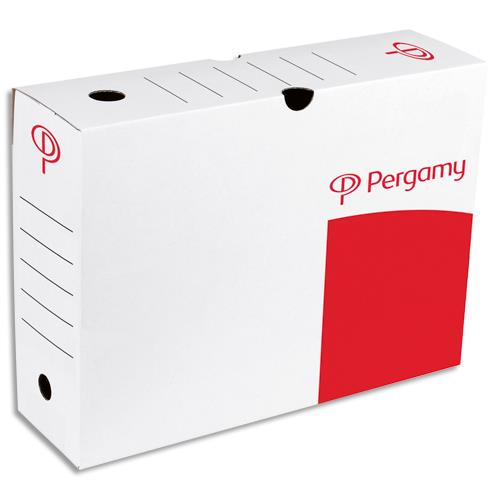 Bote  archives 1er prix - dos de 10 cm - en carton ondul - kraft blanc