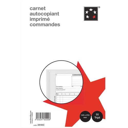 Manifold 1er prix - autocopiant - ordre - 148 x 210 mm - 50 feuillets - tripli