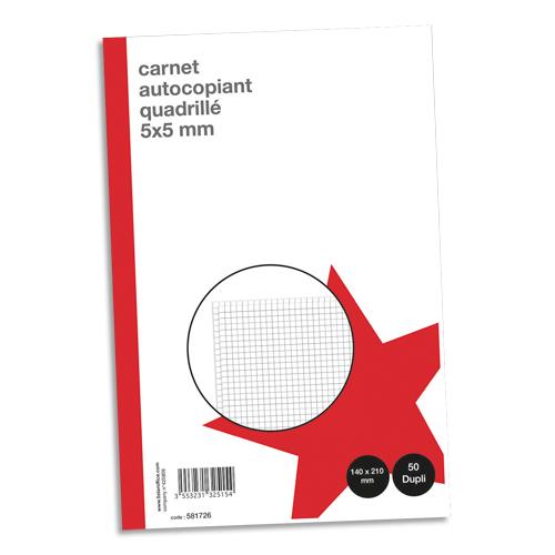Manifold autocopiant quadrill 1er prix - 148 x 210 mm - 50 feuillets - dupli
