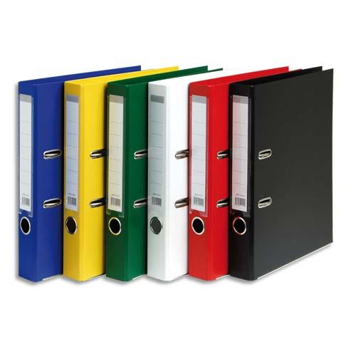 Classeurs  levier 1er prix - dos 5 cm - polypropylne - A4 - coloris assortis standard