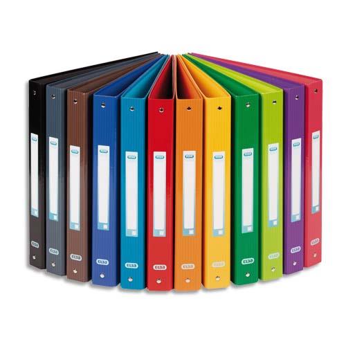 Classeur 4 anneaux Elba SCHOOL LIFE rembord carte - format A4+ - dos de 4 cm - coloris assortis