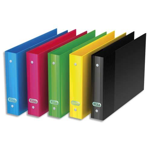 Classeur 4 anneaux Elba SCHOOL LIFE rembord carte - format A6 - dos de 3,5 cm - coloris assortis