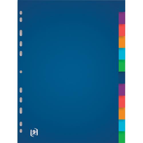 Intercalaires touches neutres Elba SCHOOL LIFE - polypropylne 3/10e translucide - A4 - 12 positions - coloris assortis