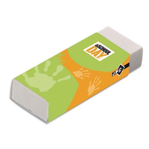Gomme plastique blanche rectangulaire - tous usages