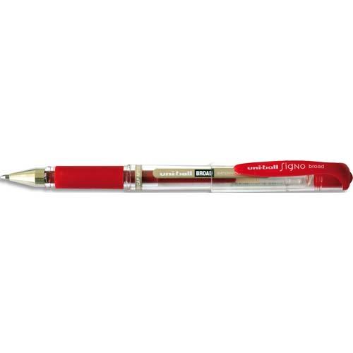 Stylo  bille encre gel Uniball Signo Broad - rouge