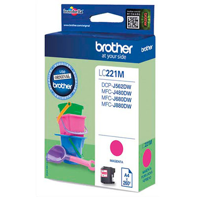 Cartouches pour imprimantes - Brother lc221m cartouche d'encre 1 pice(s) original magenta