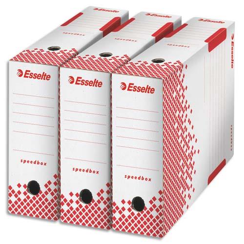 Boite  archives Esselte SPEED BOX - dos de 10 cm - montage automatique