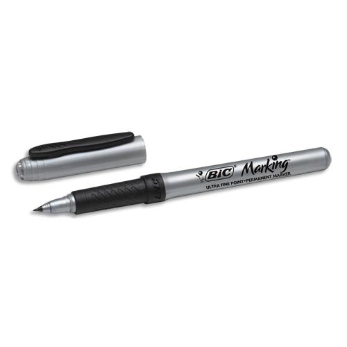 Marqueur pour CD/DVD Bic - corps plastique - grip caoutchouc - pointe fine - encre noire  base d'alcool - schage rapide