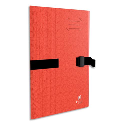 Chemise � sangle Clip'n Go - carte forte 5/10e - format 24 x 32 cm - rouge