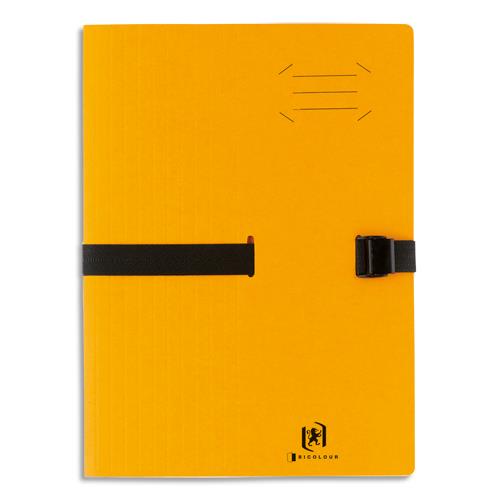 Chemise � sangle Clip'n Go - carte forte 5/10e - format 24 x 32 cm - jaune