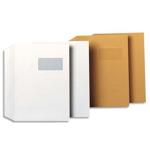 Enveloppe 229 x 324 GPV - vlin extra-blanc - fentre 45x100 - auto-adhsive - 100 g - bote de 250