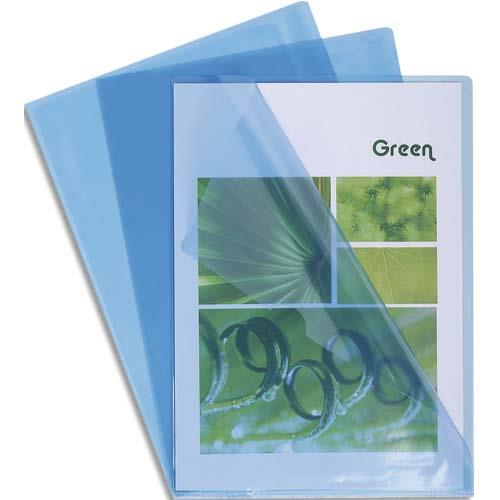 Bote de 100 pochettes coin Claircell - en PVC 14/100 me - coloris bleu