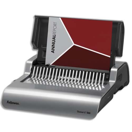 Perforelieur lectrique Fellowes Quasar-E 500 - perfore 20 feuilles - relie 500 feuilles