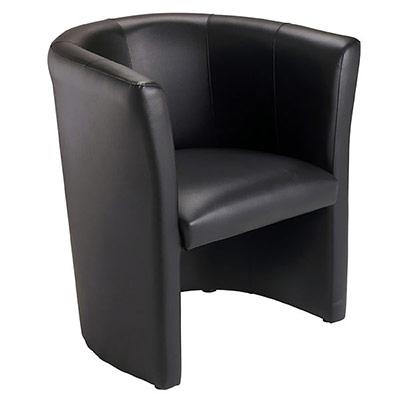 Chauffeuse Chest 1 place  - tissu noir  - structure interne bois et mdf