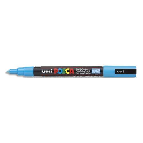 Marqueur Uni-ball Posca PC3M - pointe conique fine - bleu clair meraude