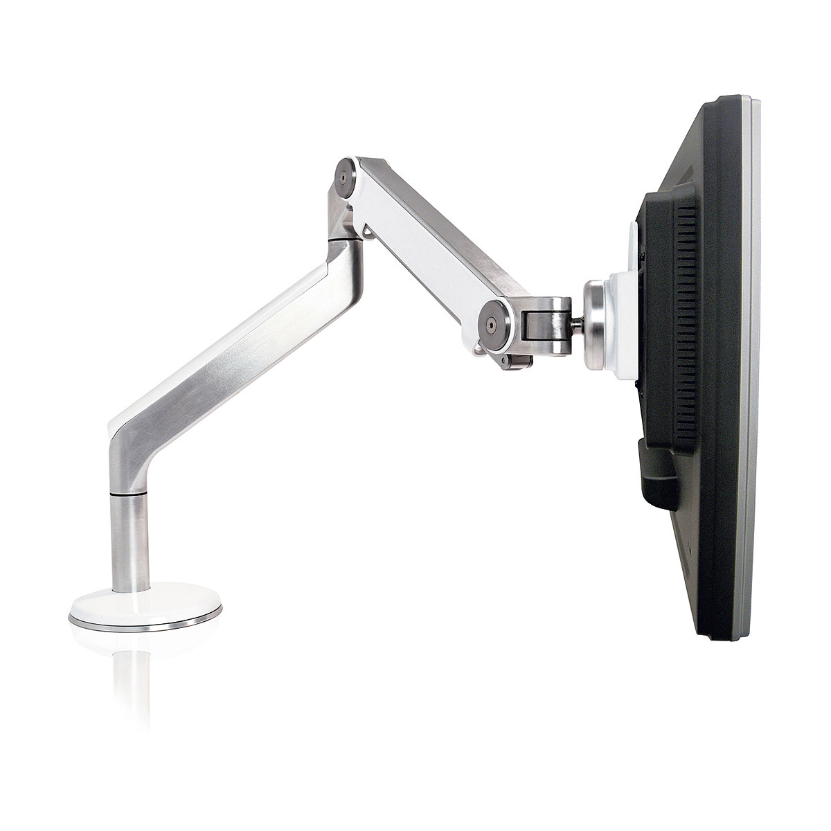 Bras support cran blanc et aluminium pour plateaux