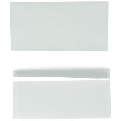Enveloppes - autocollante - blanc - 80g - 110 x 220 mm - boite de 500 - blanc