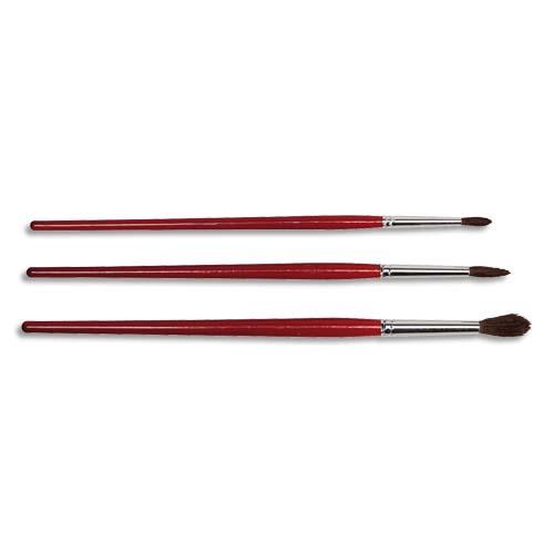 Bote de 72 pinceaux poney La Franaise des Couleurs 3 tailles assorties
