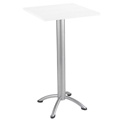 Mange debout carr gamme Tic - 60 x 110 cm - plateau blanc neige - finition aluminium