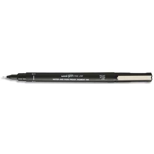 Stylo feutre pointe fin Uniball Pin - pointe 1 mm - noir