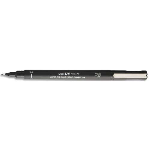 Stylo feutre pointe fin Uniball Pin - pointe 0,8 mm - noir