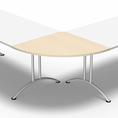 Angle 90 pour table  dgagement latral - 80 x 80 cm - rable