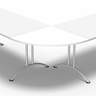 Angle  90 pour table  dgagement latral - dcor blanc neige