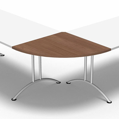 Angle  90 pour table  dgagement latral - dcor noyer