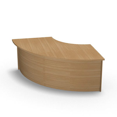 Access module concave 90 bas - H 74 cm noyer clair