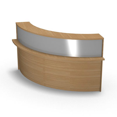 Access module concave 90 haut - H 112 cm noyer clair