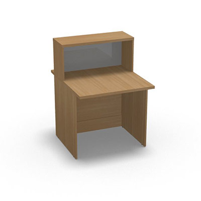Access module droit haut - H 112 x L 80 cm noyer clair