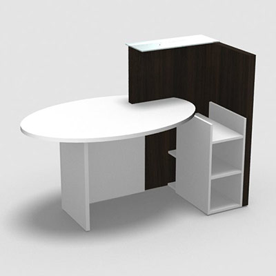 Ovali module droit blanc pastel weng