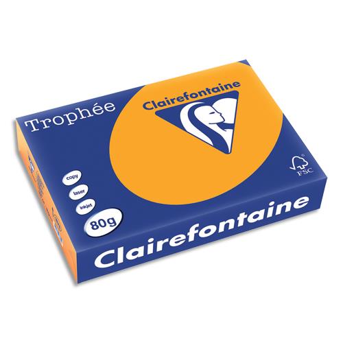 Papier Trophe - clmentine - teinte vive - 80 g - A4 - ramette de 500 feuilles