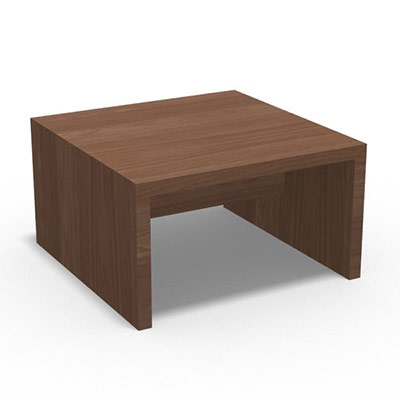Table basse Guest carre L 70 x P 70 cm - dcor noyer ambr