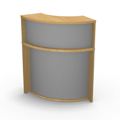 Come In module d'angle a 90 degrs avec rhausse -  H 110 x L 99 x P70 cm - dcor htre naturel/gris aluminium