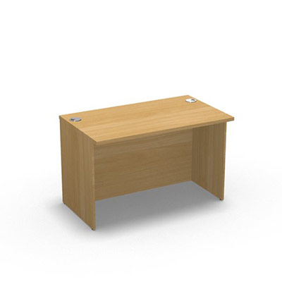 Module de banque d'accueil Come In droit H 75,8 x L 120 x P70 cm dcor htre naturel - quip de 2 obturateurs diamtre 60 cm