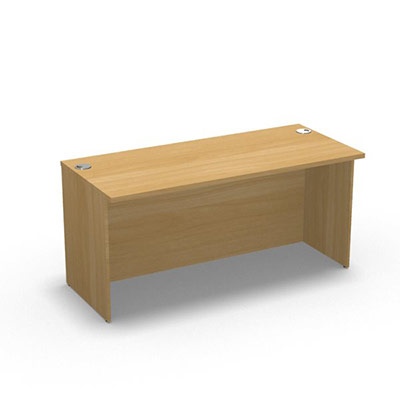Module de banque d'accueil Come In droit H 75,8 x L 160 x P70 cm dcor htre naturel - quip de 2 obturateurs diamtre 60 cm