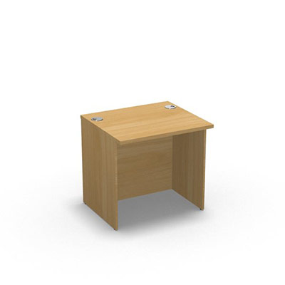 Module de banque d'accueil Come In droit H 75,8 x L 80 x P70 cm dcor htre naturel - quip de 2 obturateurs diamtre 60 cm
