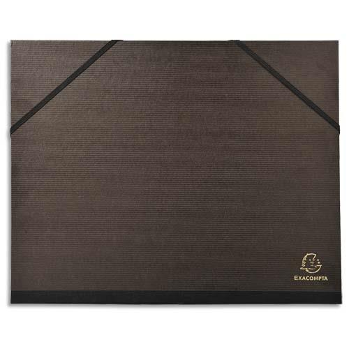 Carton � dessin 26 x 33 cm noir avec �lastiques Exacompta